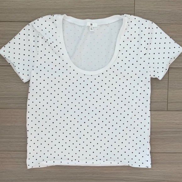 Nordstrom BP White Polka Dot Scoop Neck T-shirt - Picture 8 of 8